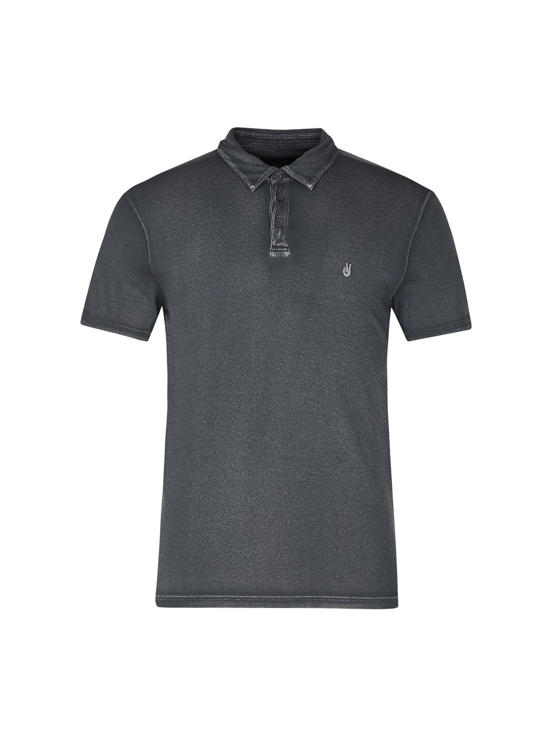 

JOHN VARVATOS Men Grey Polo Collar T-shirt