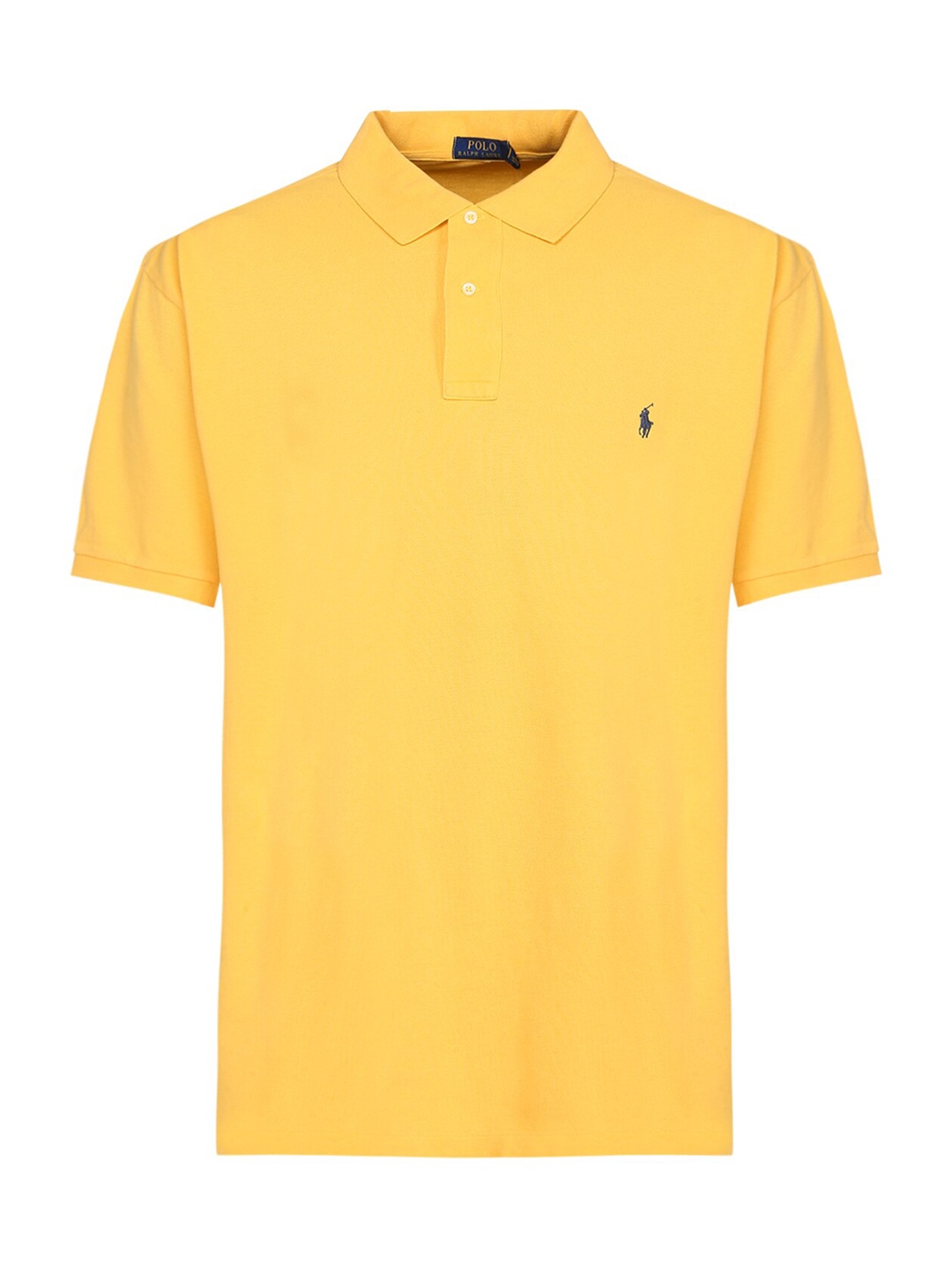 

Polo Ralph Lauren Men Yellow Polo Collar Cotton T-shirt