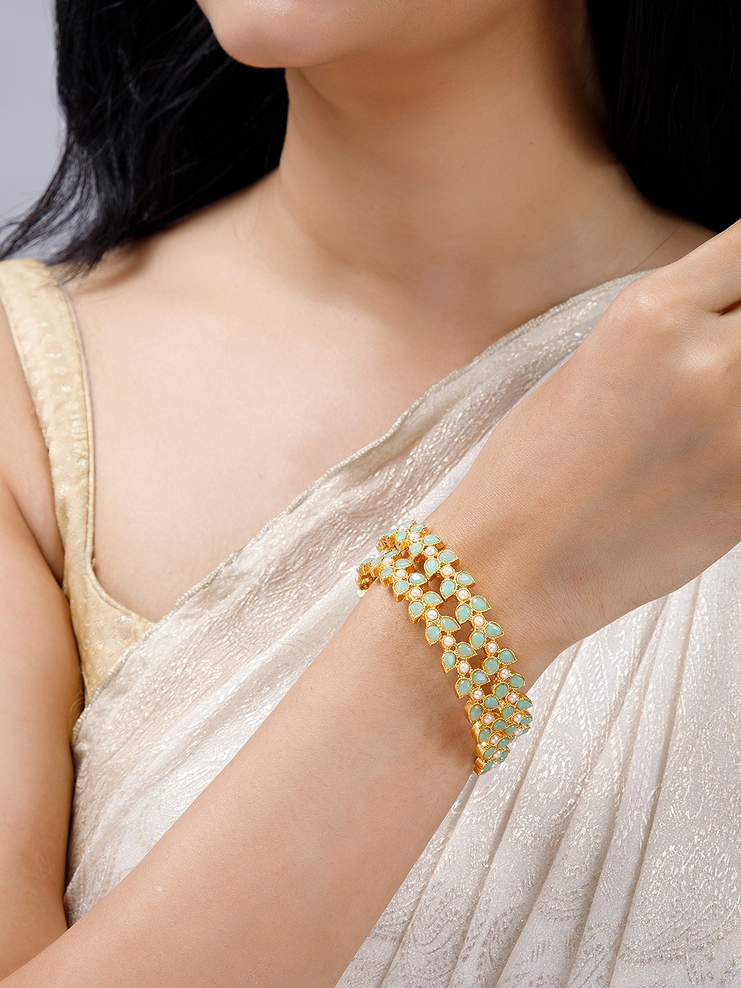 

Anouk Set Of 2 Gold-Plated Stone Studded Bangles