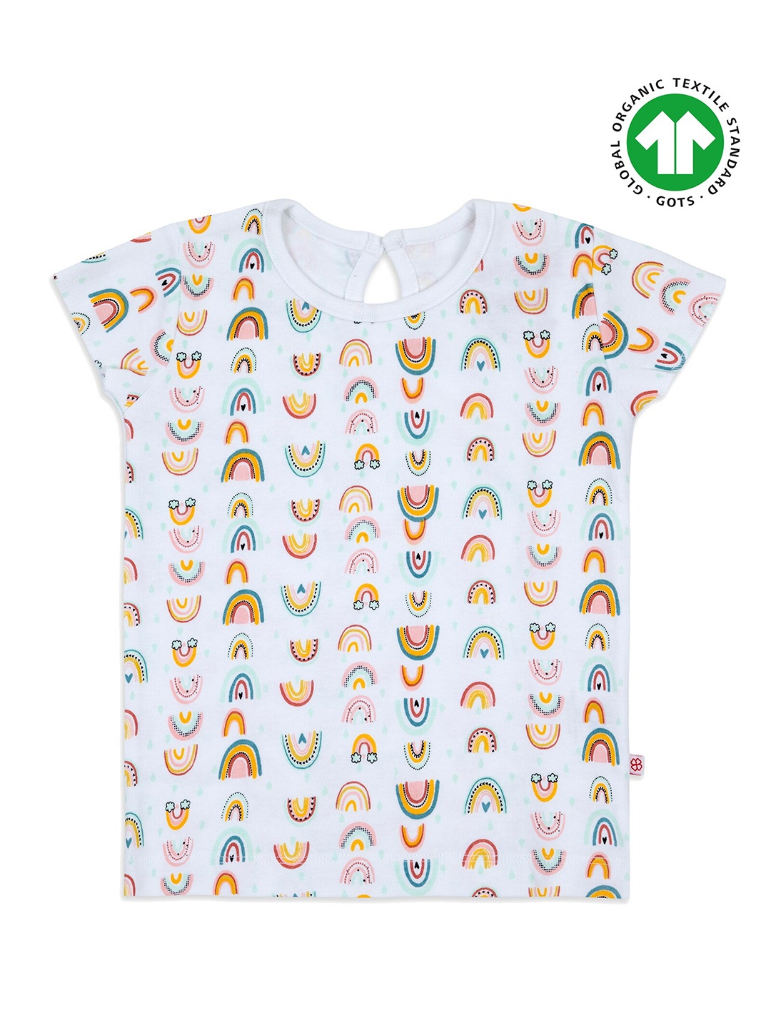 

GREENDIGO Pink & Orange Print Organic Cotton Top