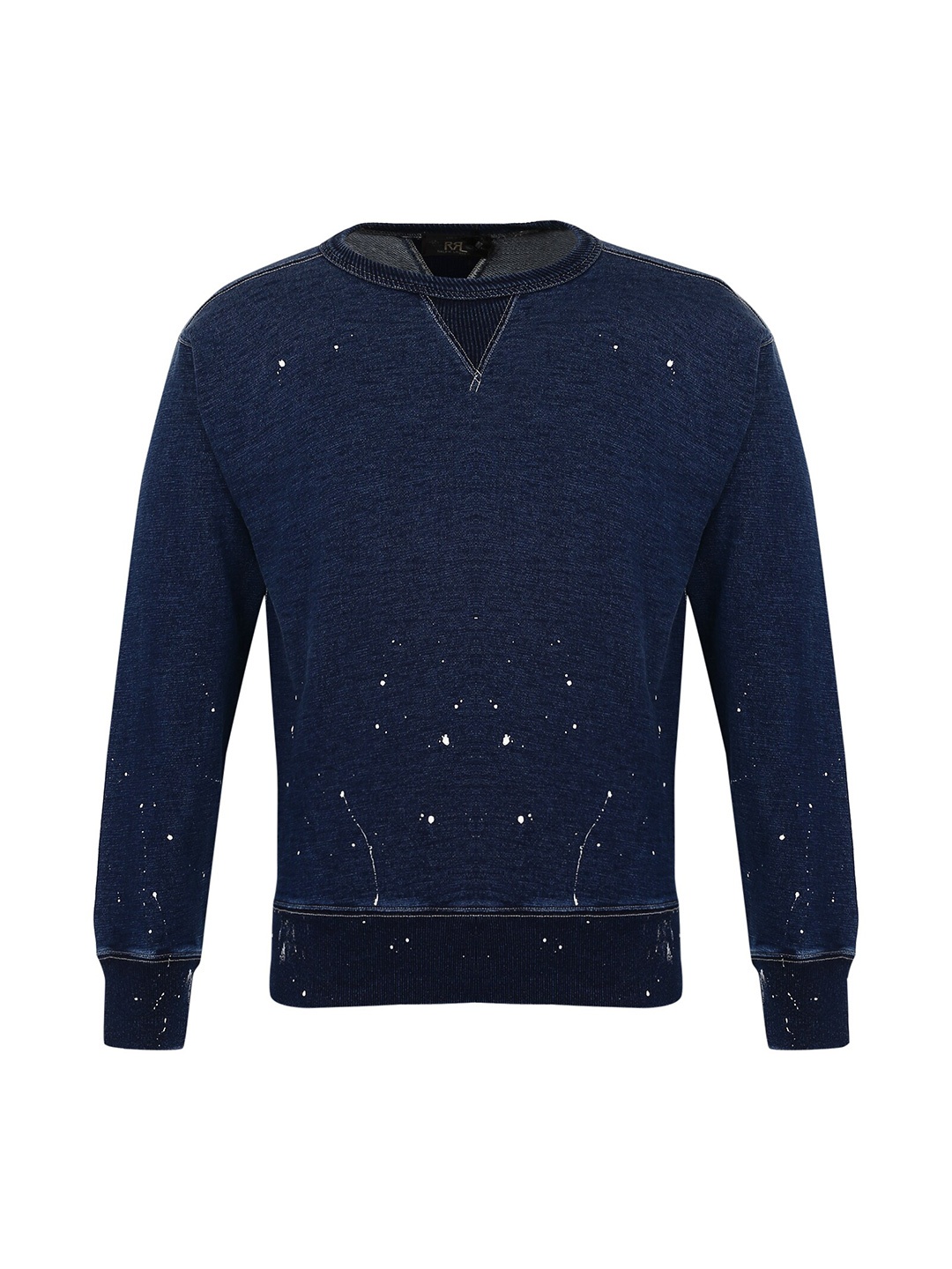 

Polo Ralph Lauren Men Navy Blue & White Abstract Printed Cotton Pullover