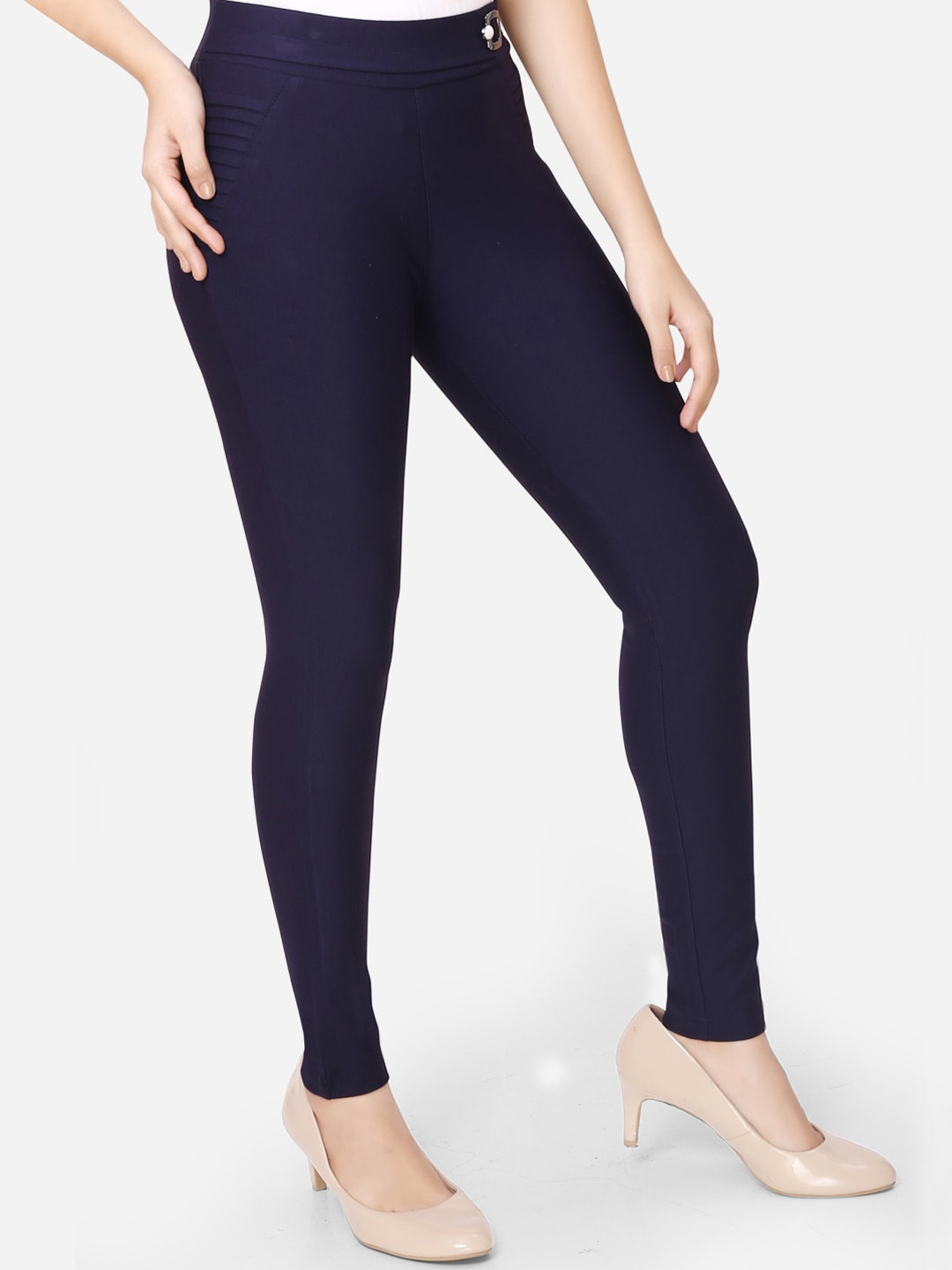 

ZRI Women Navy Blue Super Skinny Fit Stretchable Jeggings