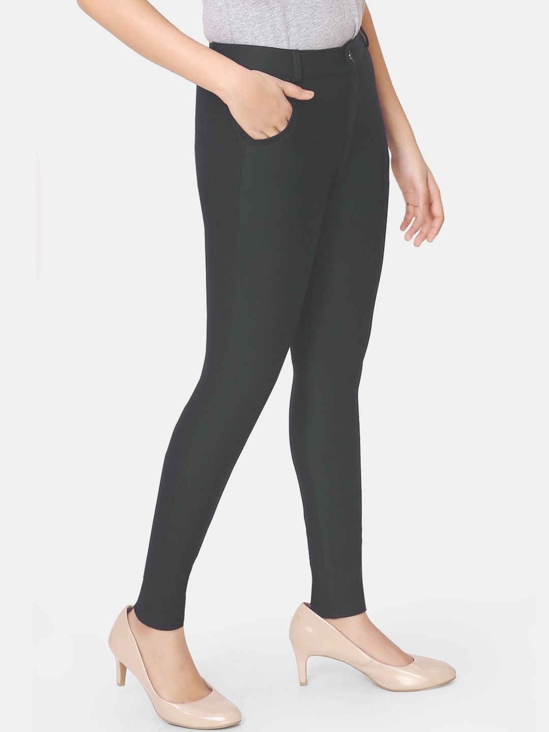

ZRI Women Grey Super Skinny Fit Stretchable Jeggings