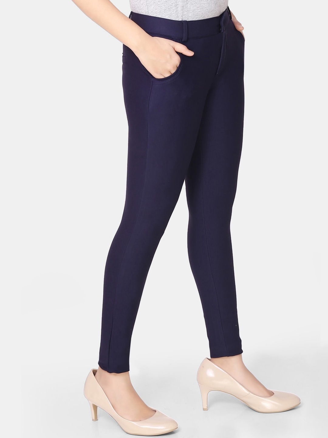 

ZRI Women Navy Blue Super Skinny Fit Stretchable Jeggings