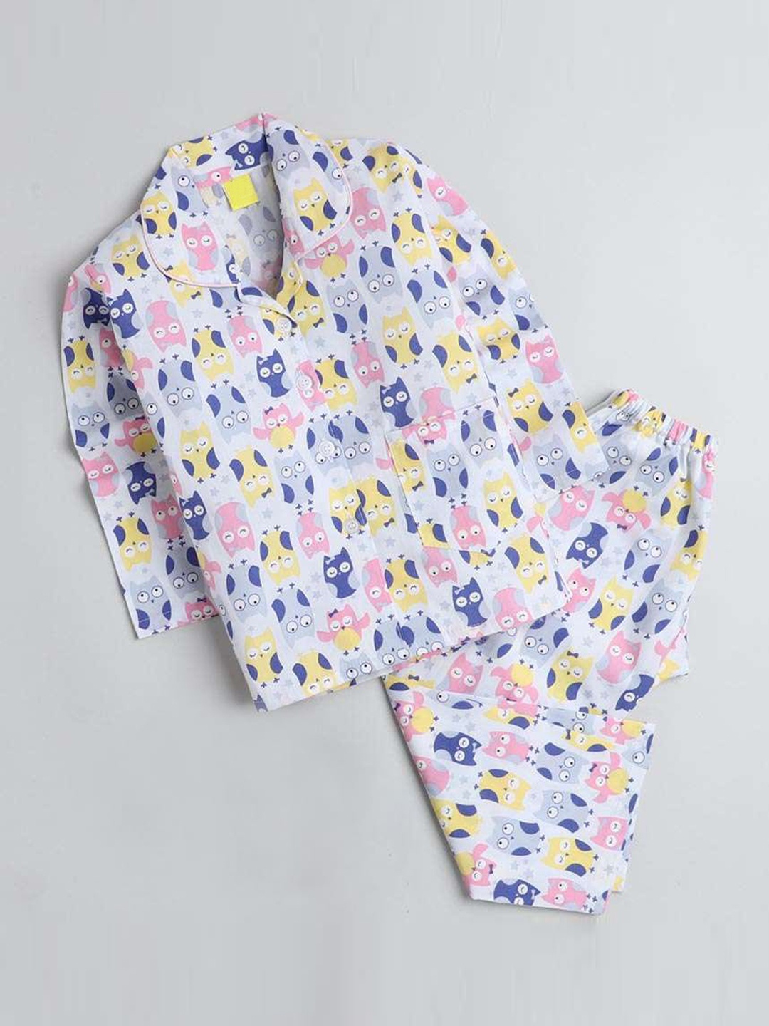 

The Magic Wand Unisex Kids White Printed Night suit