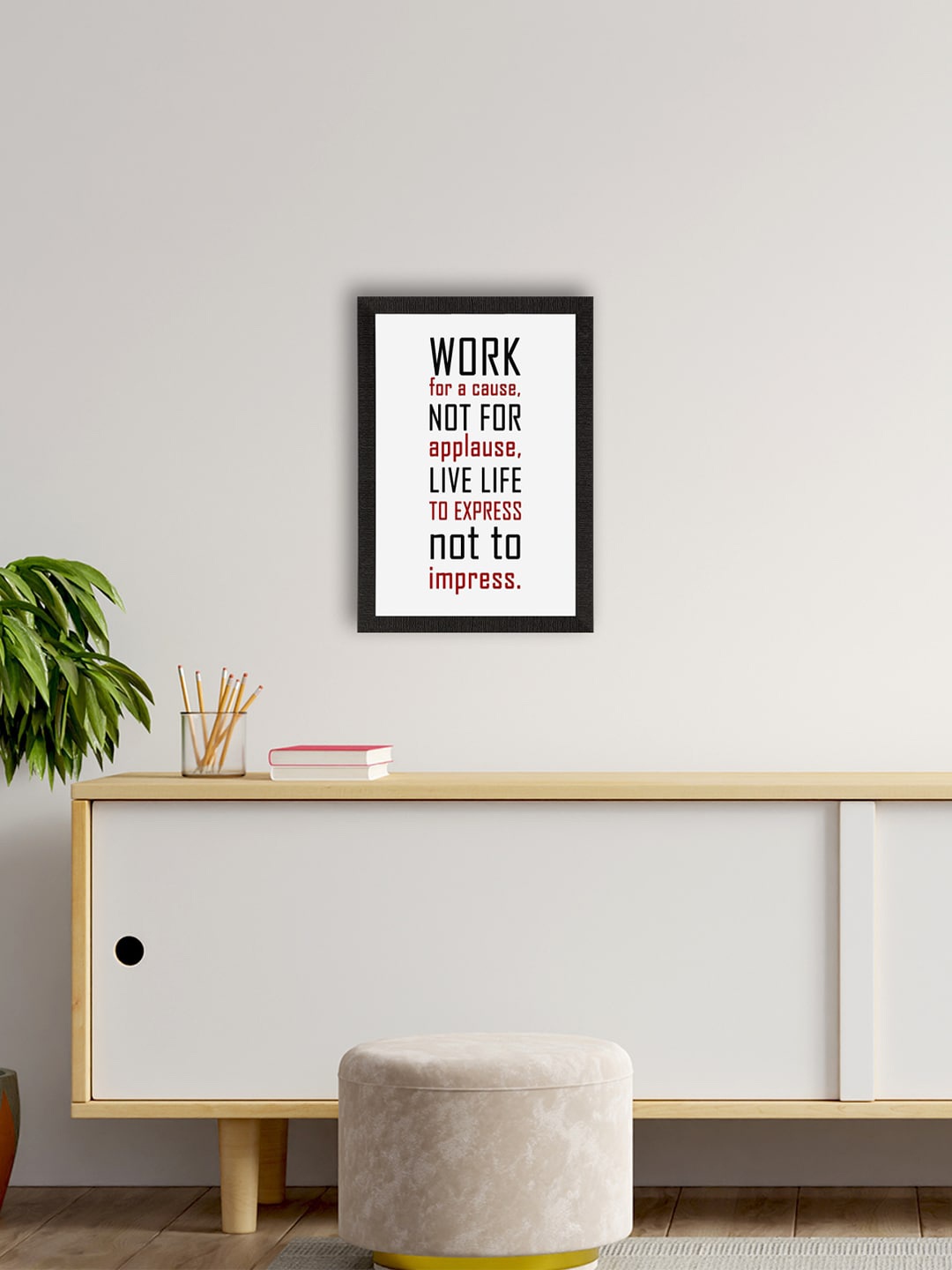 

eCraftIndia Black & White Motivational Quotes Printed Framed Wall Art