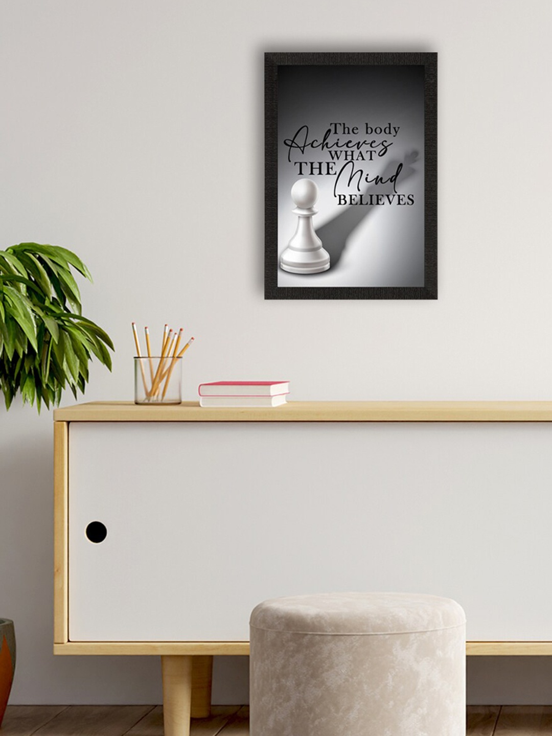 

eCraftIndia Grey Motivational Wall Art