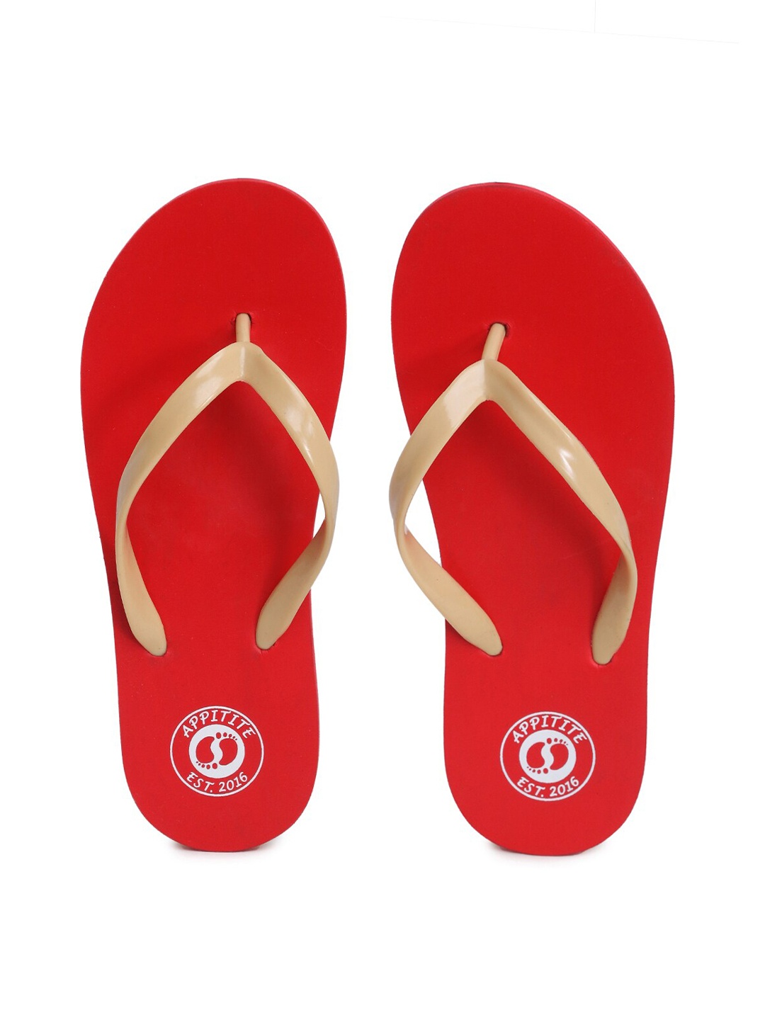 

APPITITE Women Red Printed Rubber Slip-On
