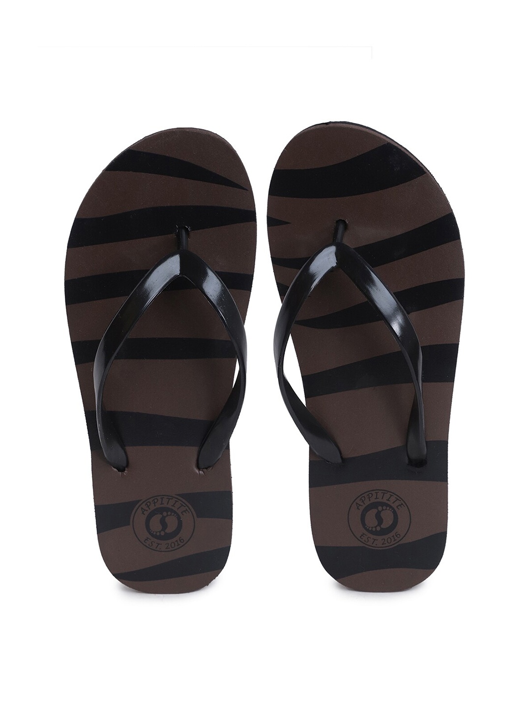 

APPITITE Women Brown Printed Rubber Slip-On