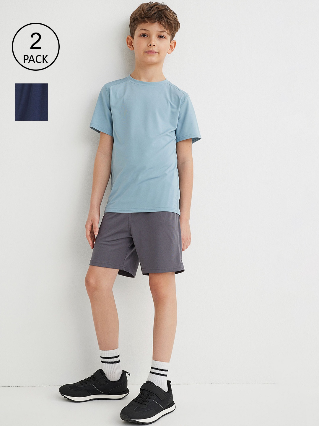 

H&M Boys 2-pack Sports Shorts, Blue