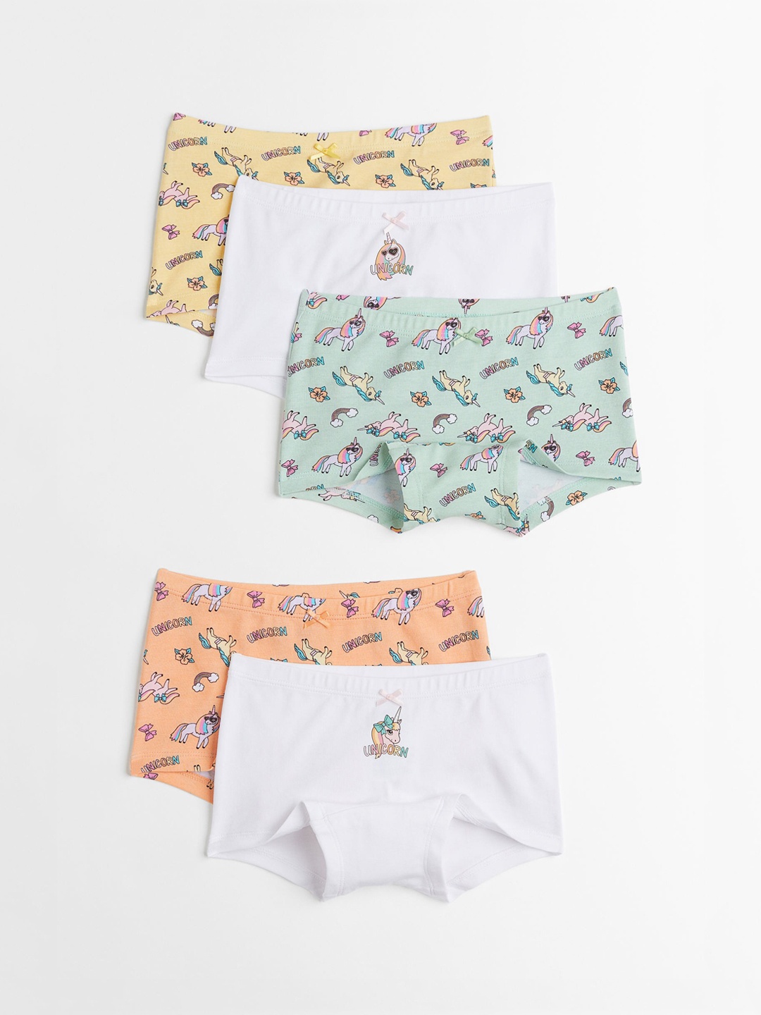 

H&M Girls Green & Orange 5-Pack Boxer Briefs