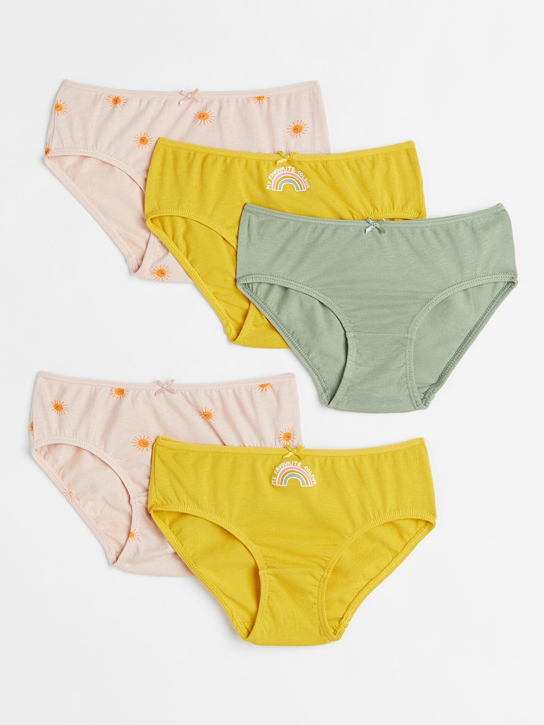 

H&M Girls 5-Pack Cotton Briefs - 0624543092, Multi