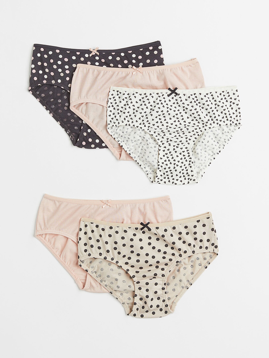 

H&M Girls 5-Pack Cotton Briefs, Multi