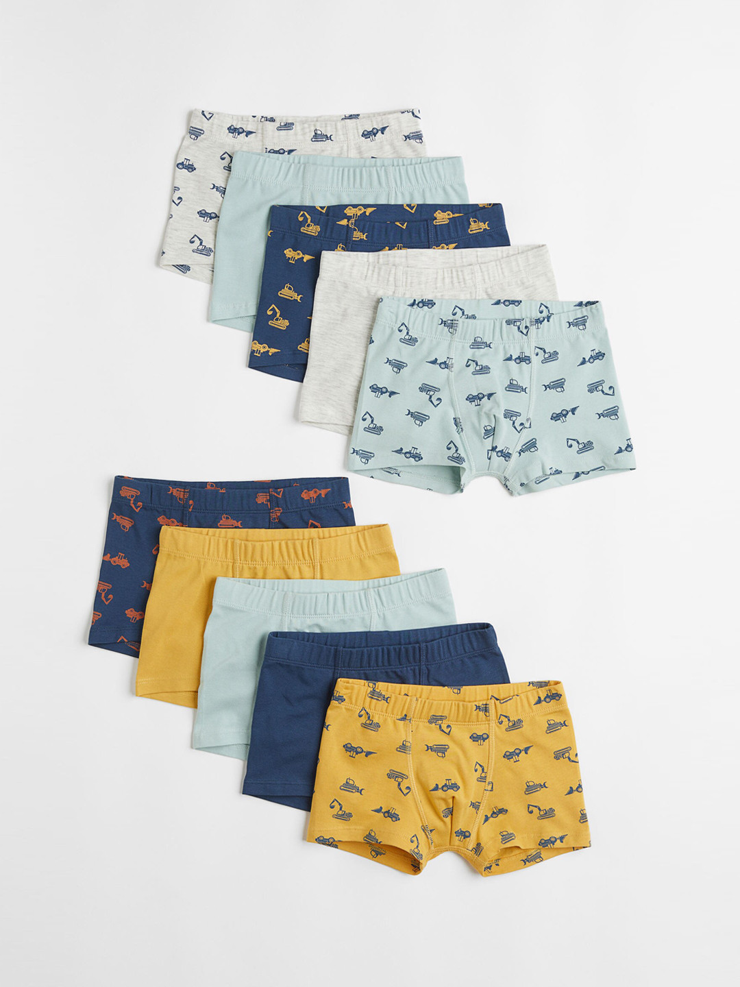 

H&M Boys 10-Pack Boxer Shorts, Grey