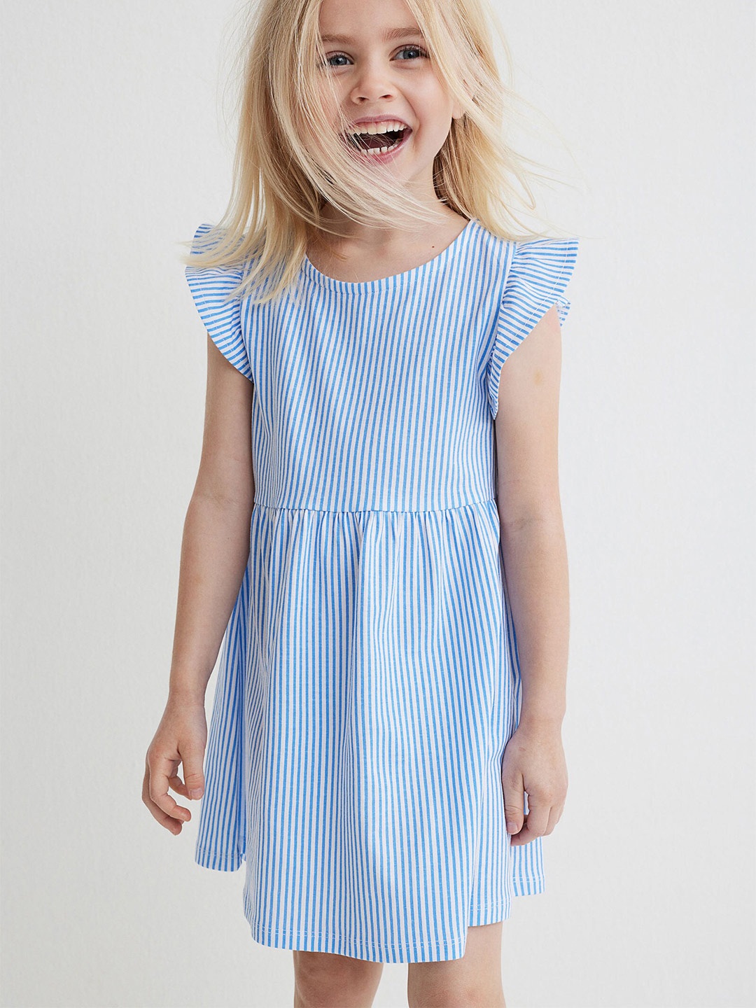 

H&M Girls Blue Cotton Jersey Dress