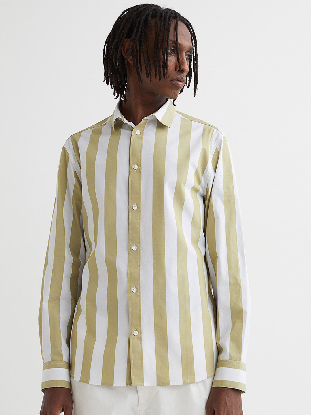 

H&M Men Green Regular Fit Shirt