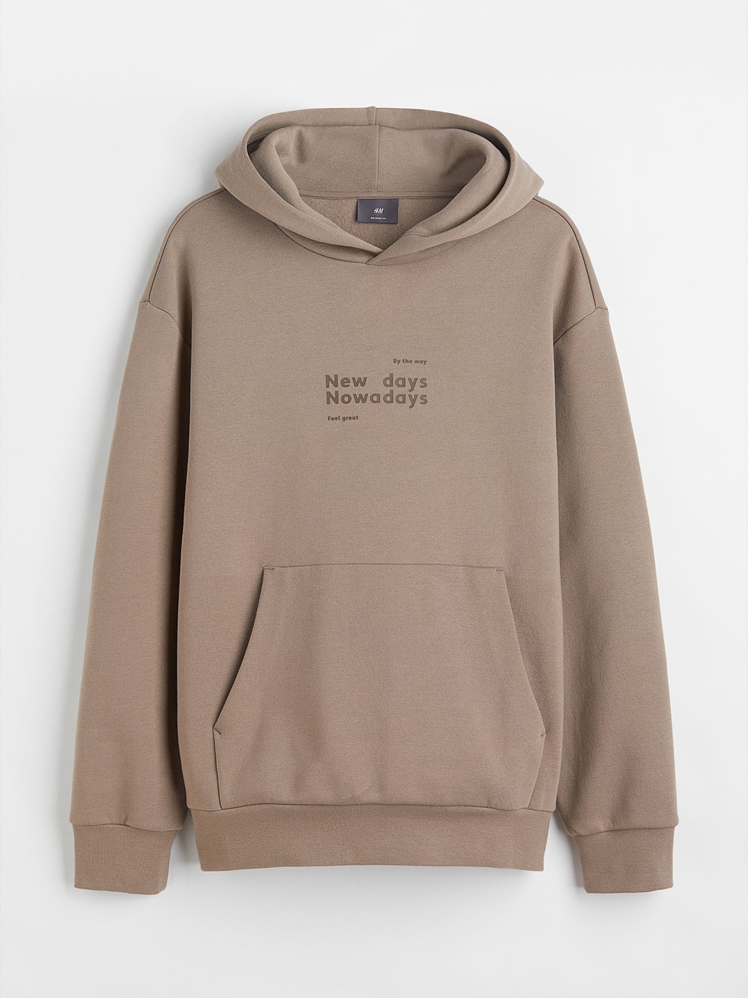 

H&M Men Beige Relaxed Fit Hoodie
