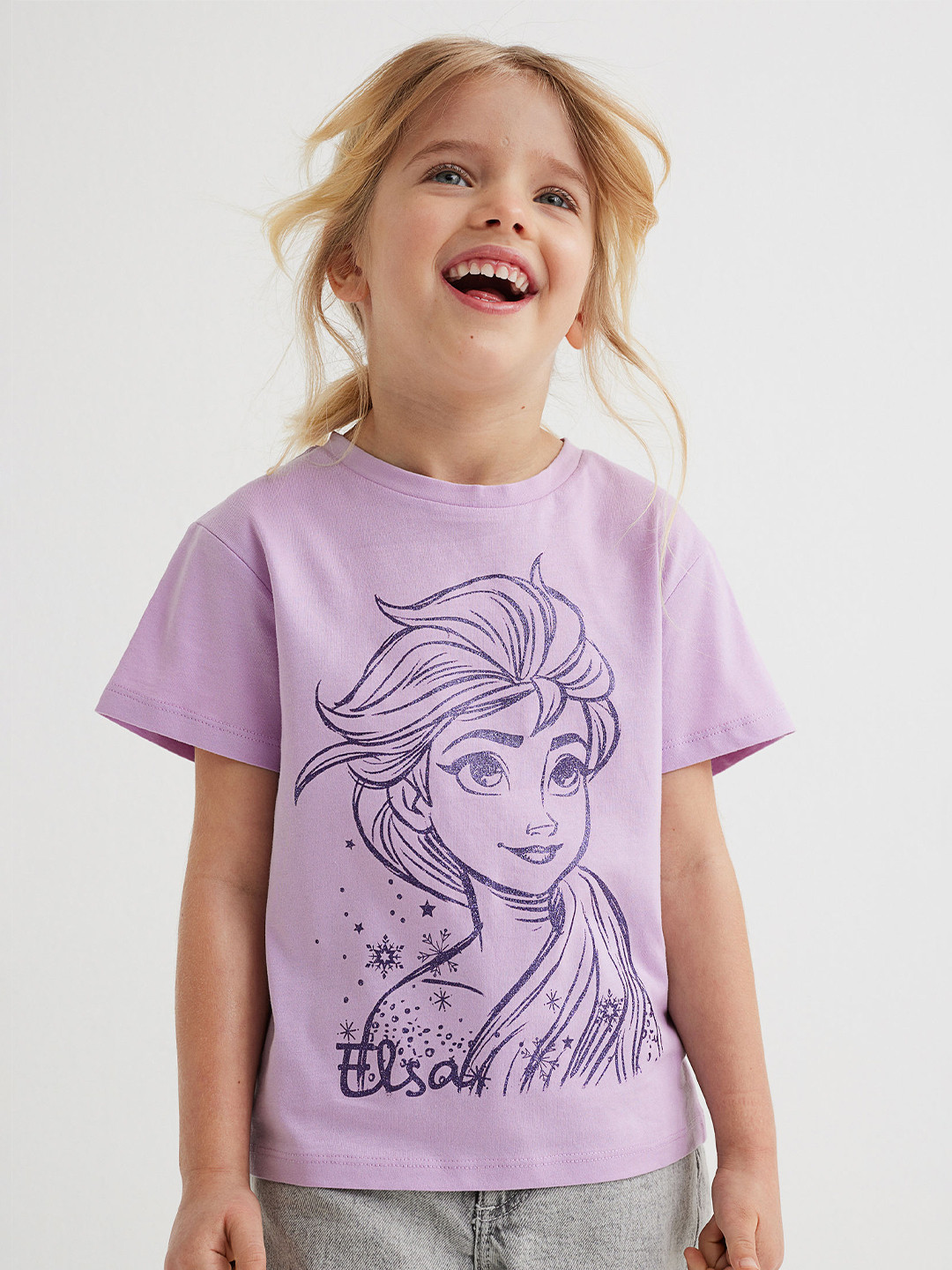 

H&M Girls Purple Printed T-shirt