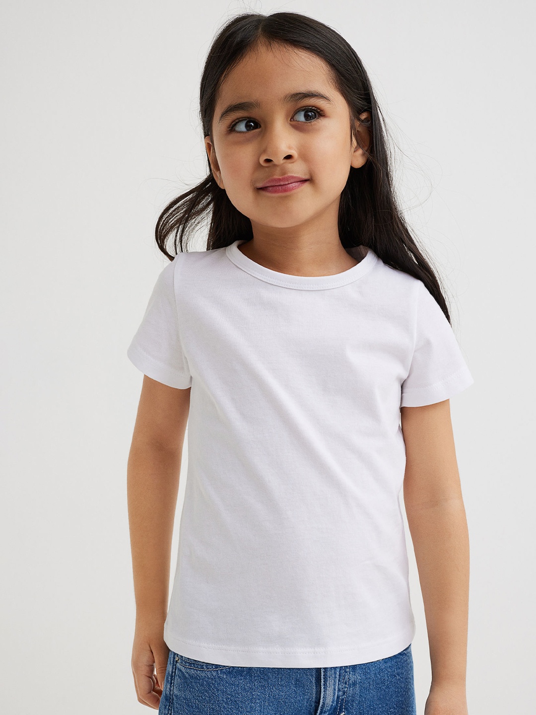 

H&M Girls White 3-pack T-shirts