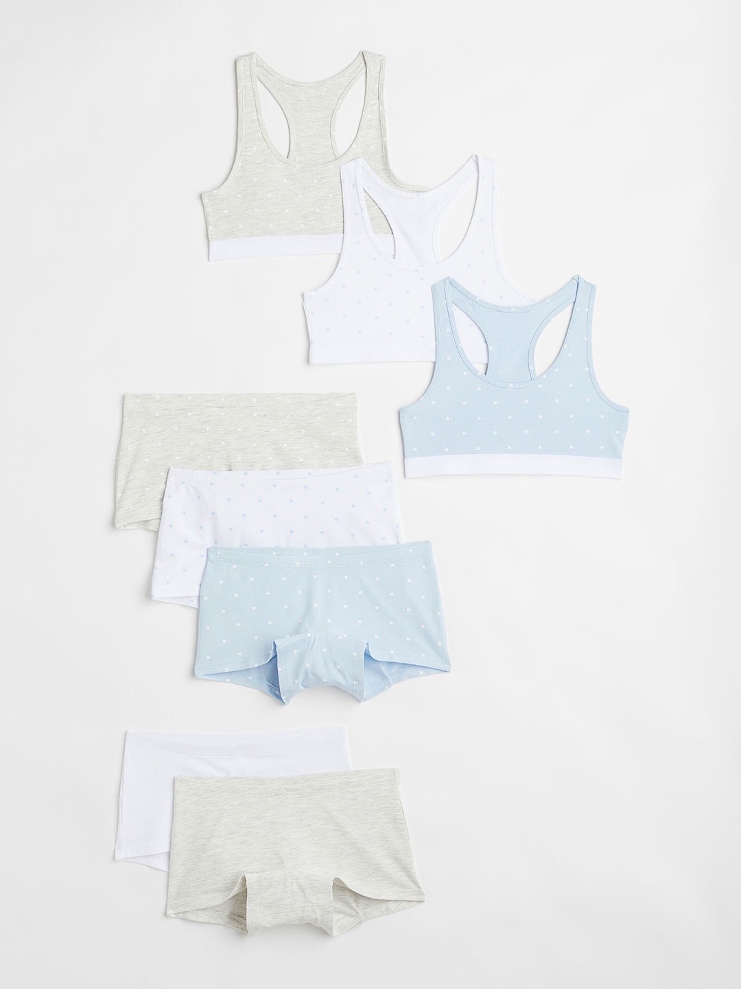 

H&M Girls Blue 8-Pack Tops & Boxer Briefs