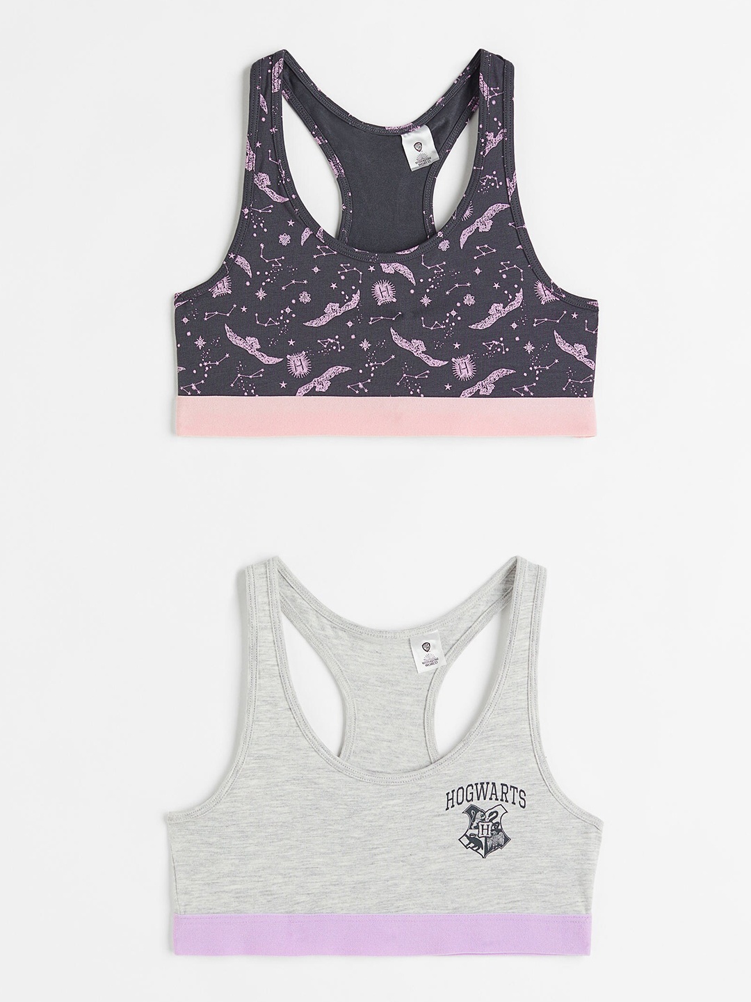 

H&M Girls 2 Pack Tops, Grey