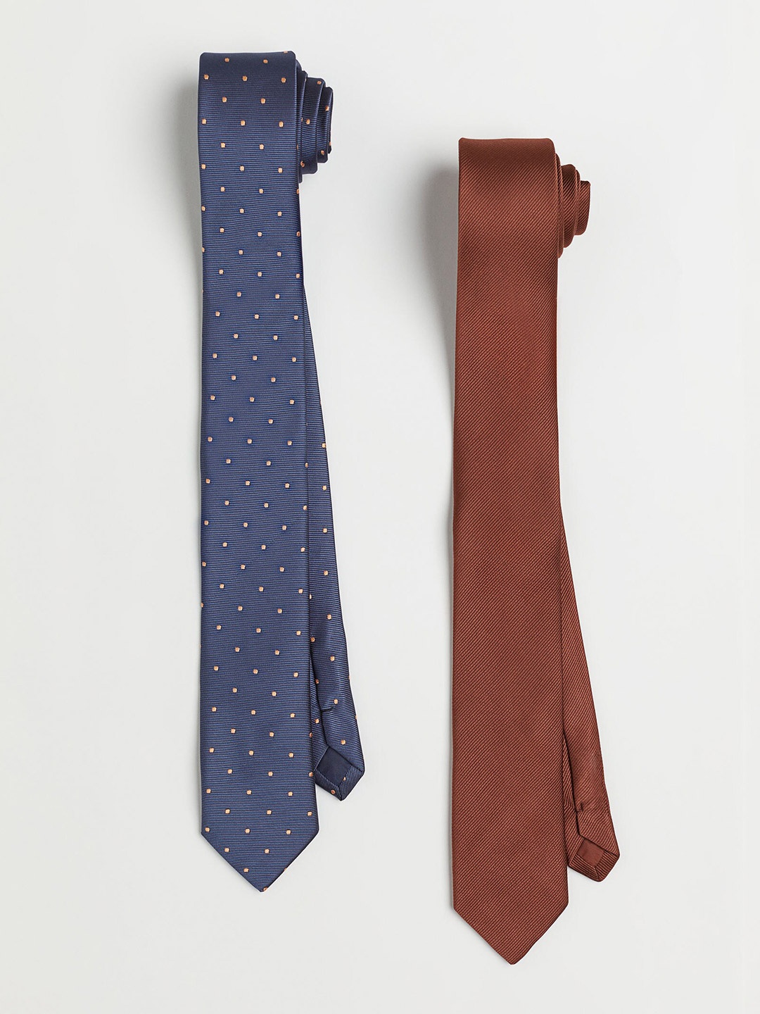 

H&M Men Pack of 2 Blue & Brown Ties