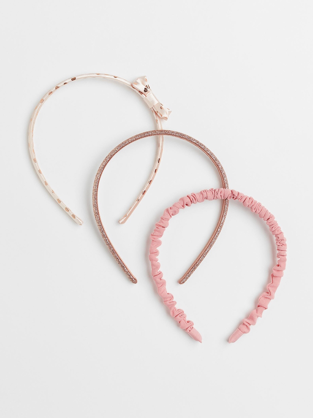 

H&M Girls Pack Of 3 Alice Hairbands, Pink
