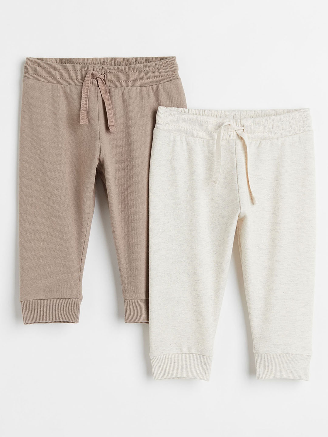 

H&M Boys 2-Pack Cotton Joggers, White