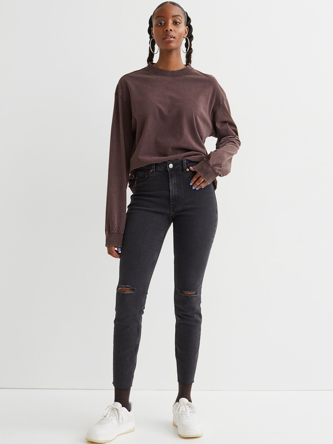 

H&M Women Black Skinny High Jeans