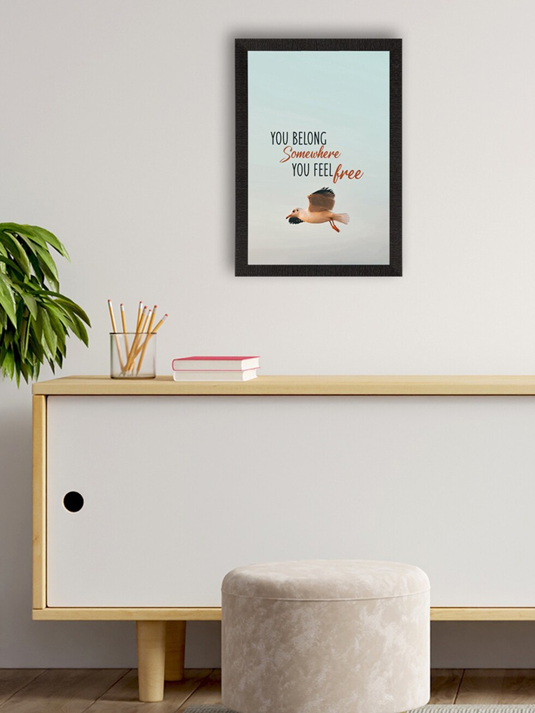 

eCraftIndia Blue Motivational Quotes Printed Framed Wall Art