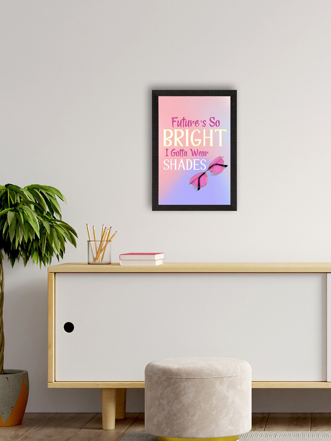 

eCraftIndia Multi Colored Quirky Quote Printed Wall Art
