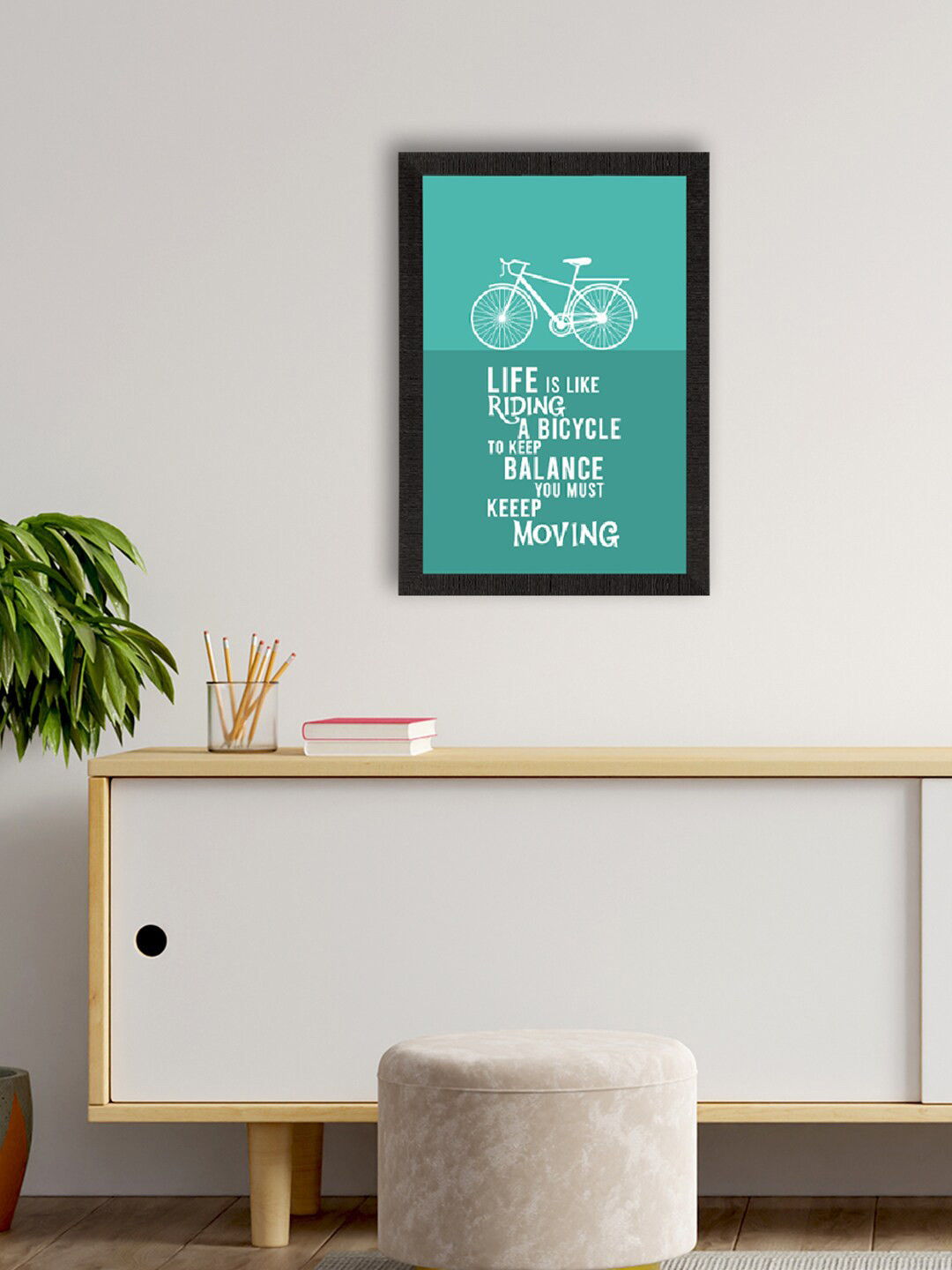 

eCraftIndia Blue Motivational Quote Wall Painting
