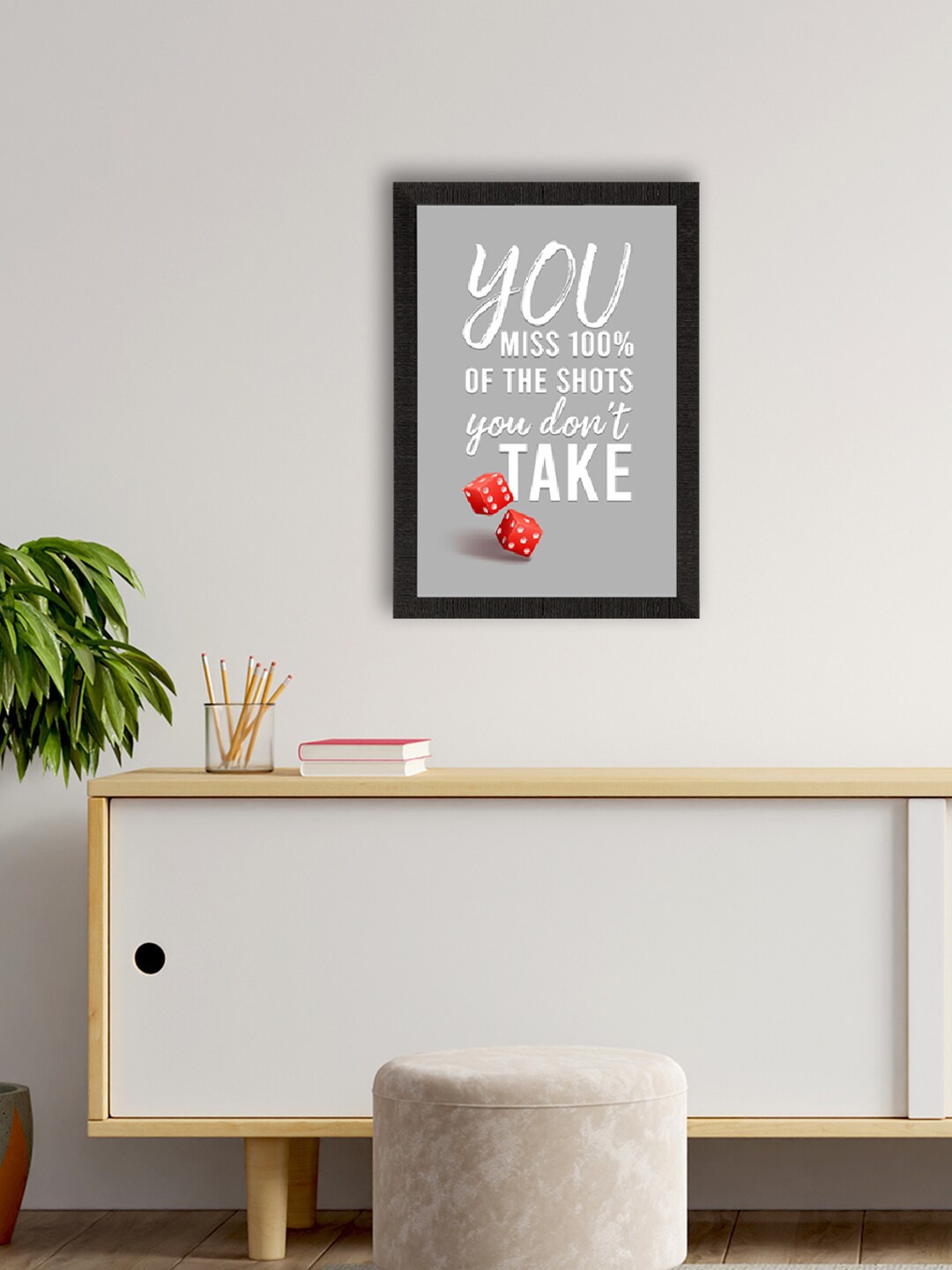 

eCraftIndia Grey Motivational Quote Wall Art