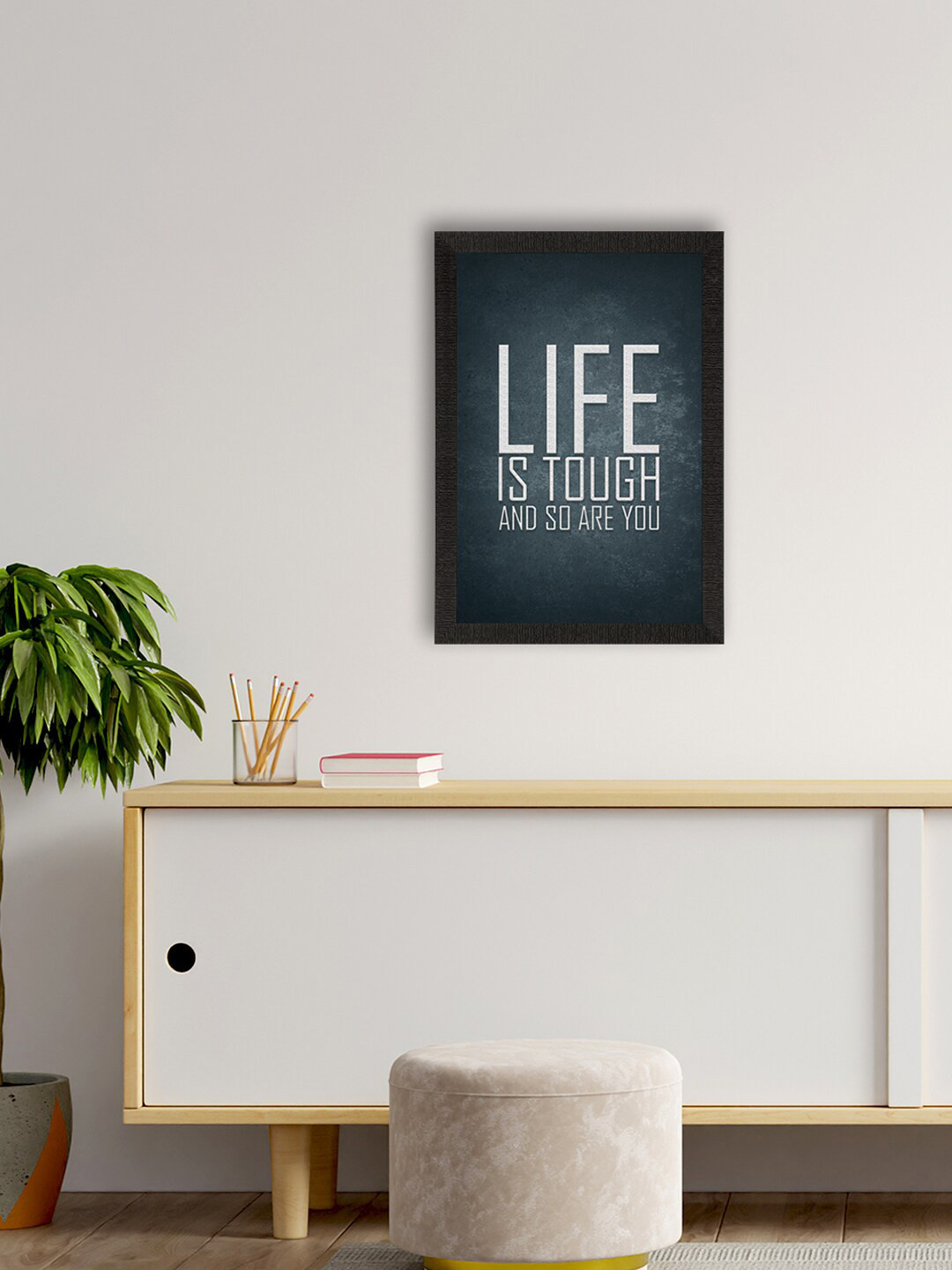 

eCraftIndia Grey & Black Motivational Quote Wall Art