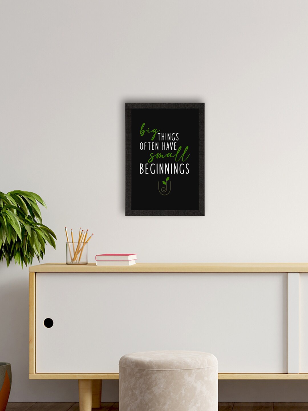 

eCraftIndia Black & White Motivational Quote Painting Wall Art