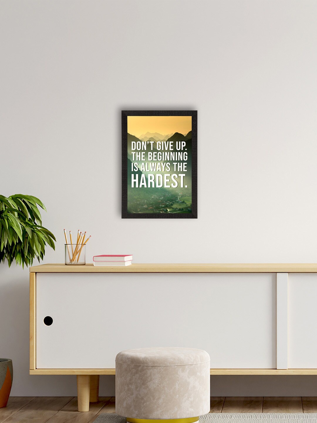 

eCraftIndia Multi-Coloured Don't Give Up Motivational Quotes Printed Framed Wall Art