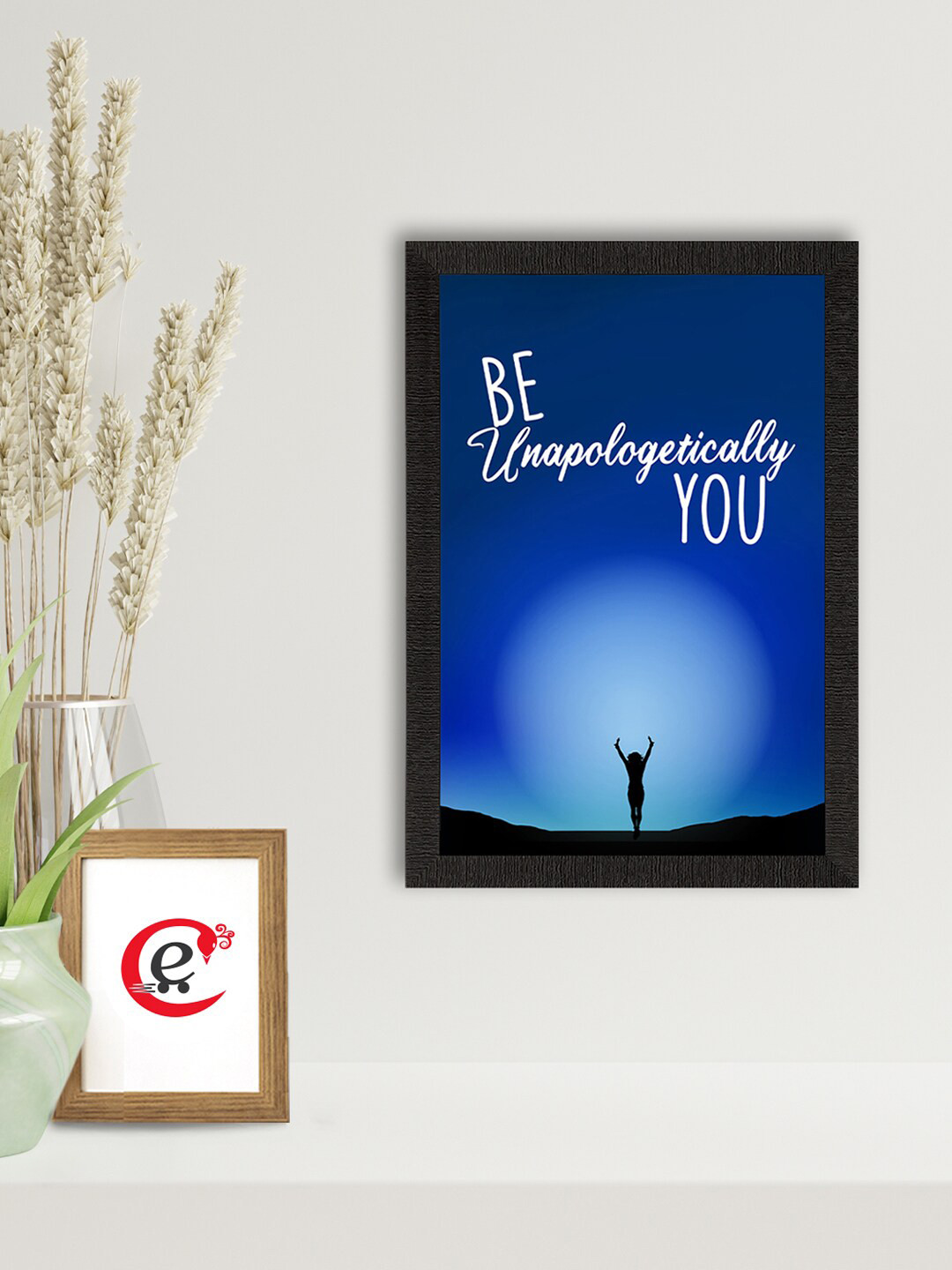 

eCraftIndia Blue & White Motivational Quote Painting Wall Art
