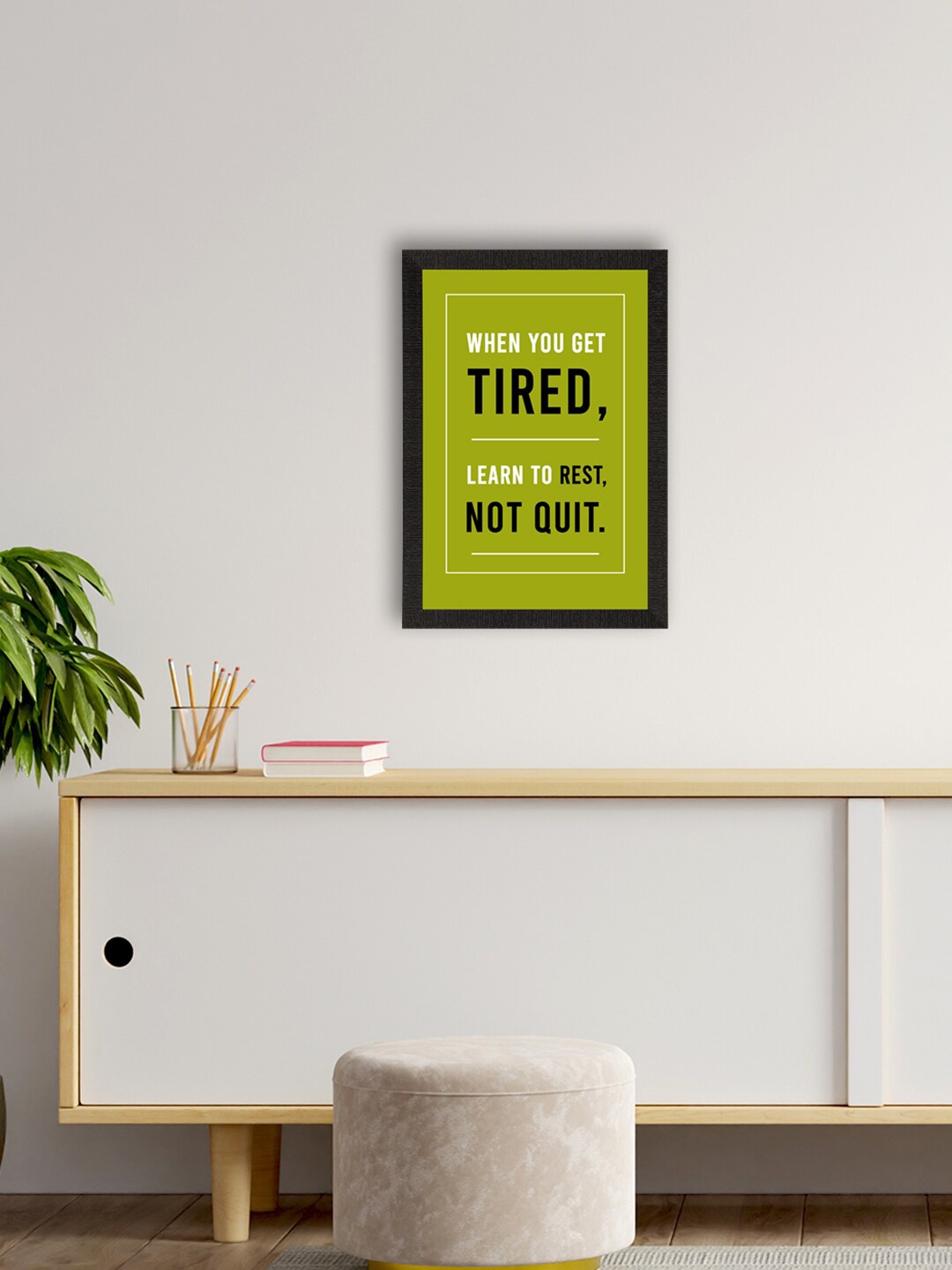 

eCraftIndia Green Motivational Quote Wall Art
