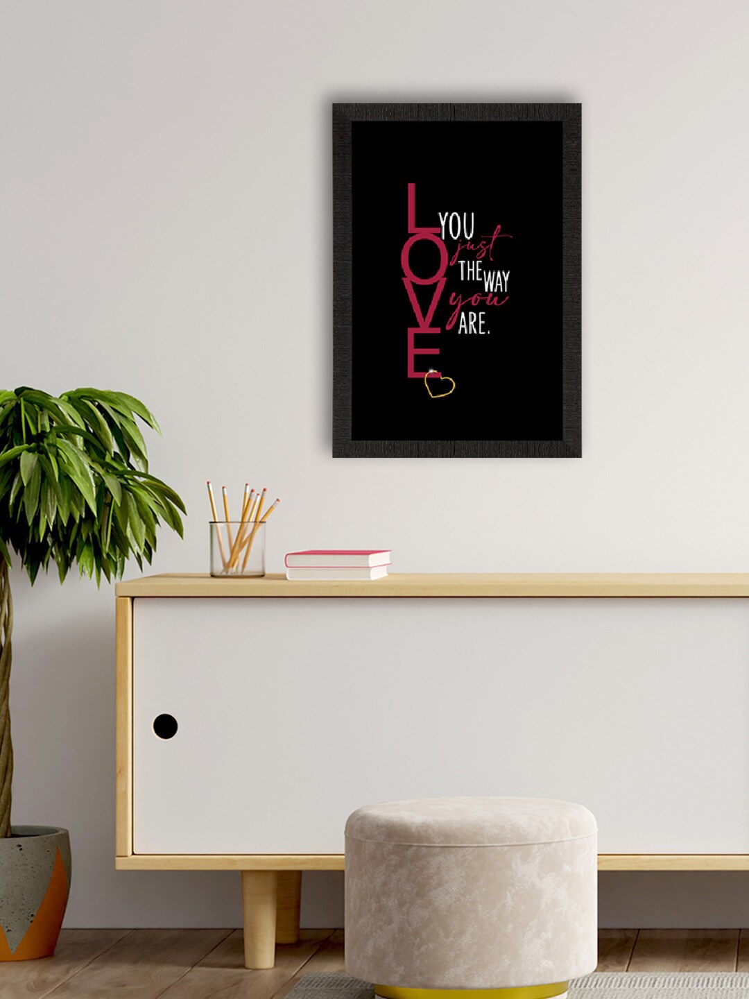 

eCraftIndia Black & Pink Quirky Quote UV Art Painting