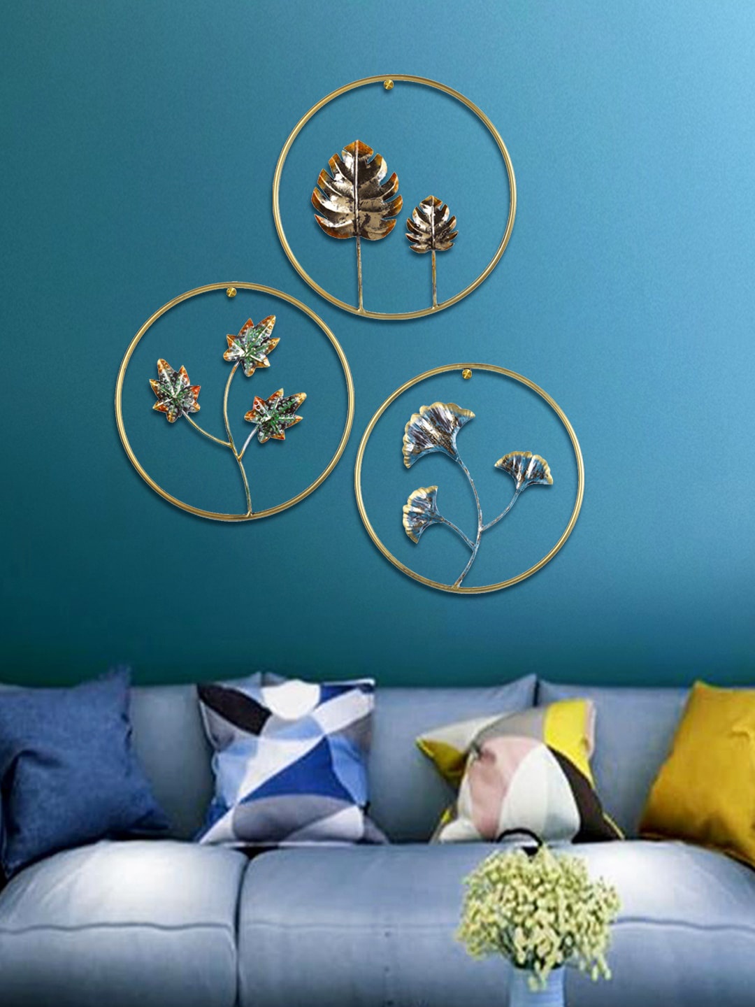 

Aapno Rajasthan Gold-Toned Trio Enchanting Ocean Leaf Wall Decor