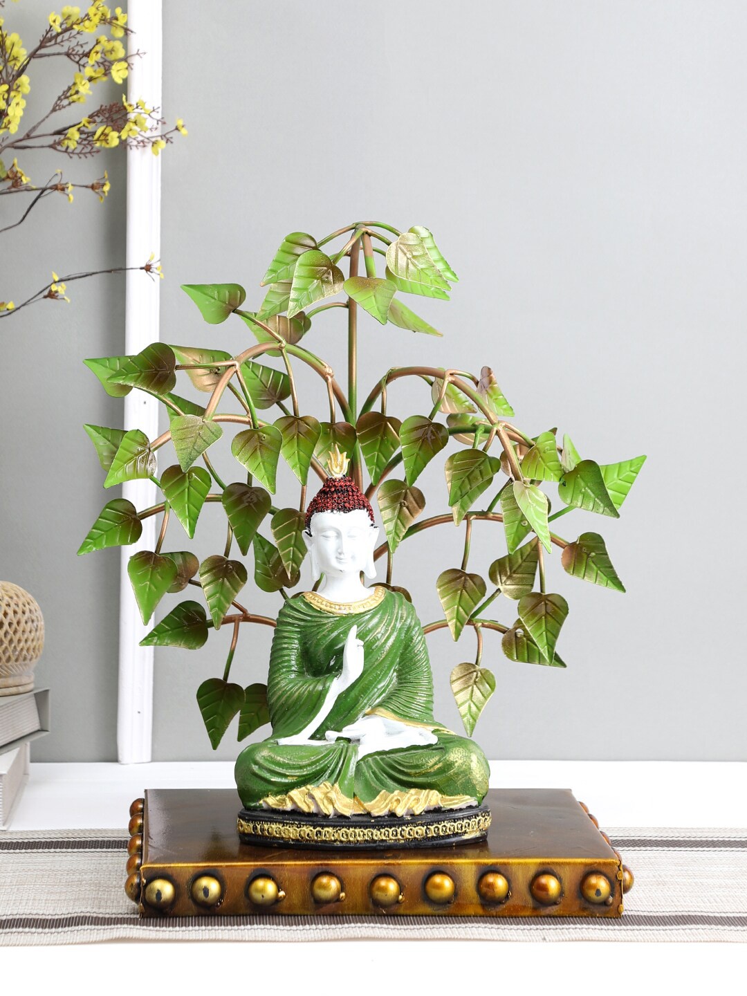 

Aapno Rajasthan Green Mahatma Buddha Under Tree Showpiece