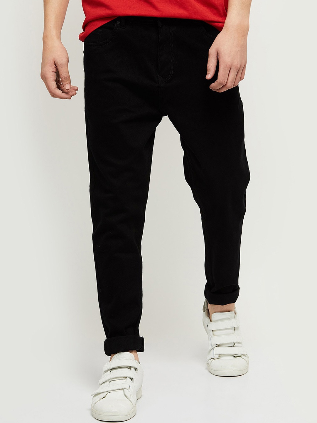 

max Men Black Cotton Jeans