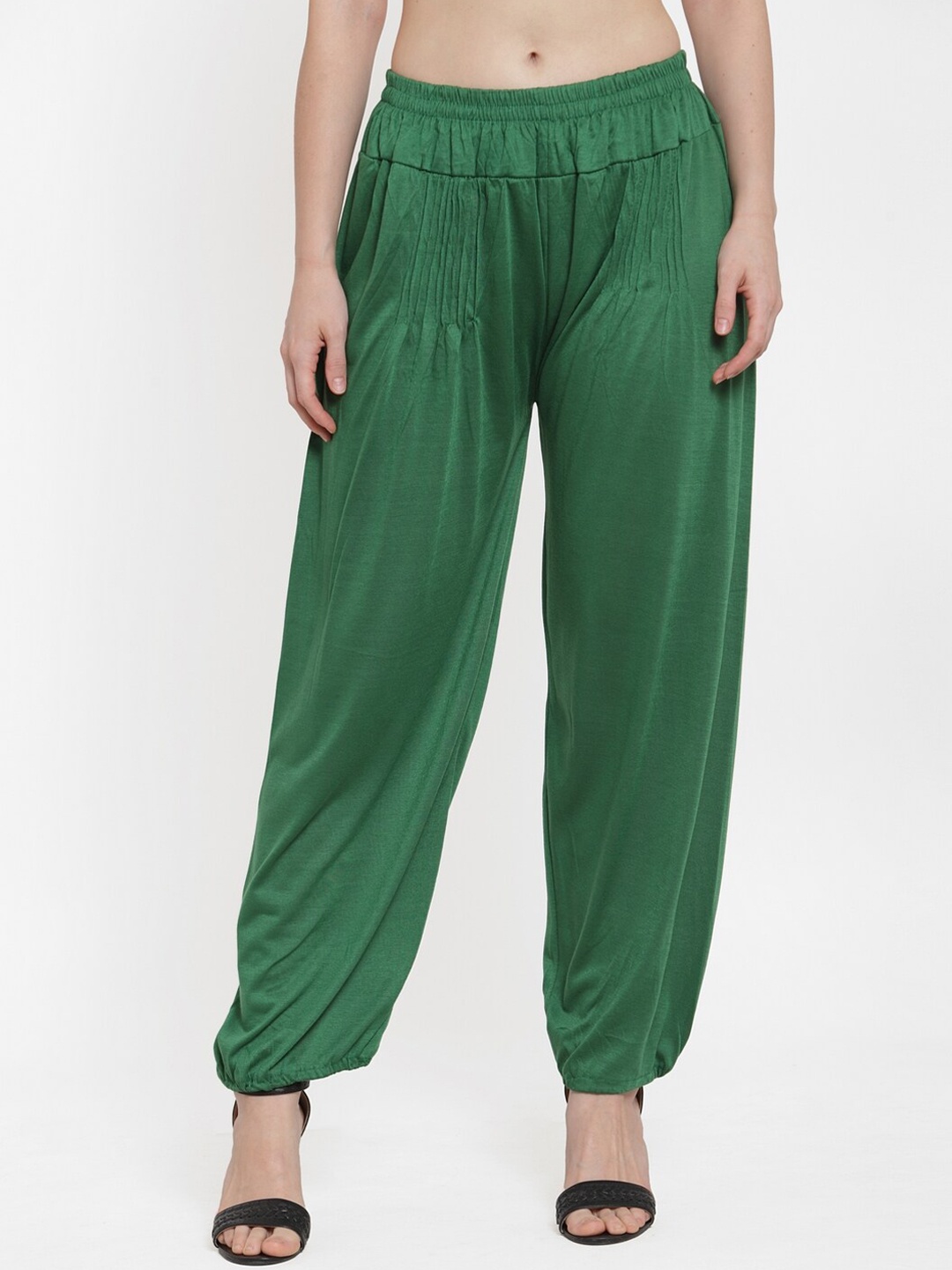 

GRACIT Women Green Solid Lycra Harem Pant