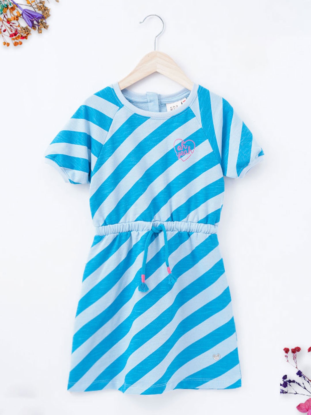 

Ed-a-Mamma Blue Striped Cotton Dress