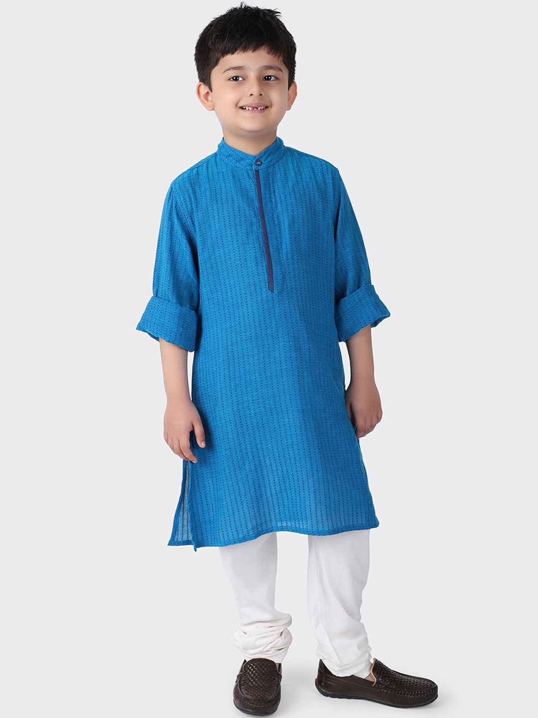 

Fabindia Boys Blue Cotton Kurta