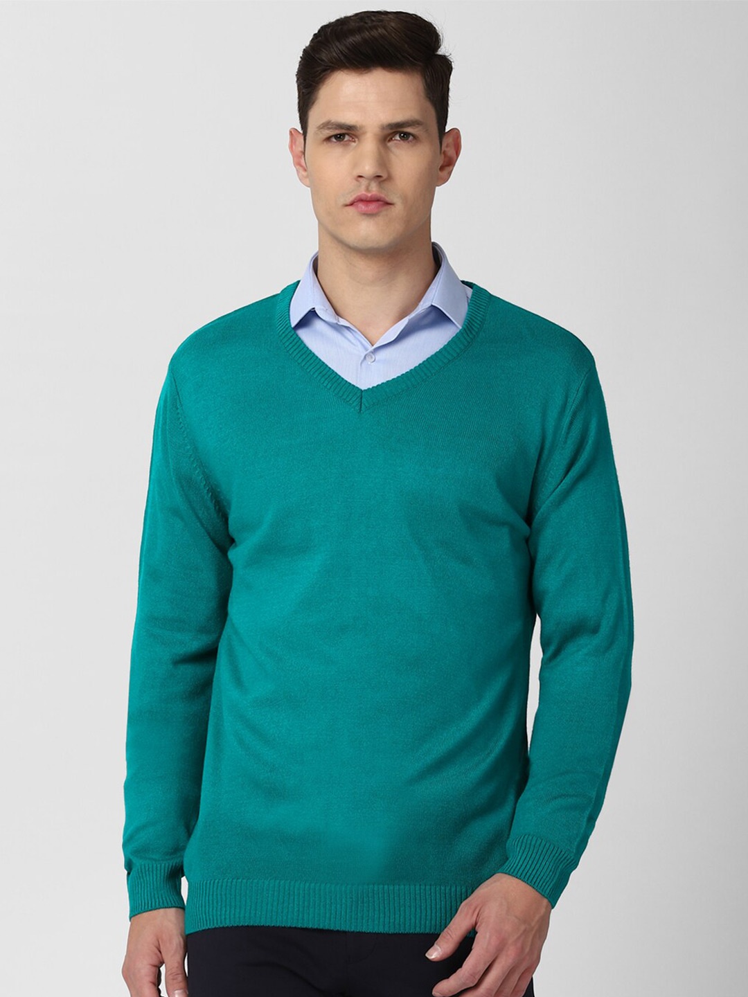 

Van Heusen Men Sea Green Pure Acrylic Pullover
