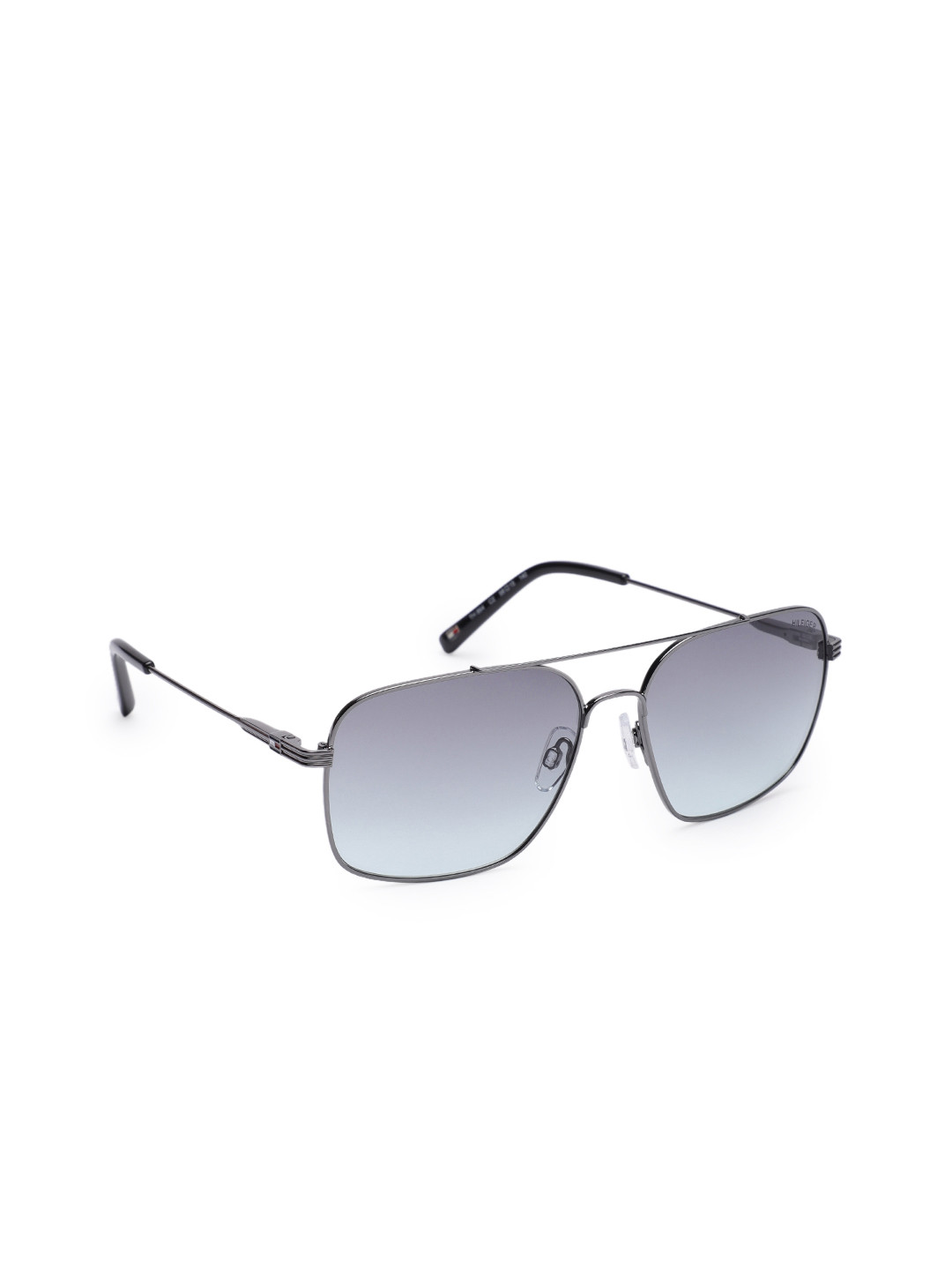 

Tommy Hilfiger Men Blue Lens & Gunmetal-Toned Aviator Sunglasses Tommy Hilfiger 864 C2 S