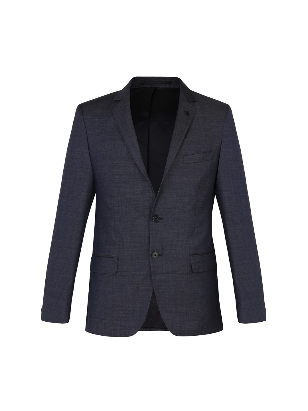 

LAGERFELD Men Navy Blue Tailored Pure Cotton Jacket