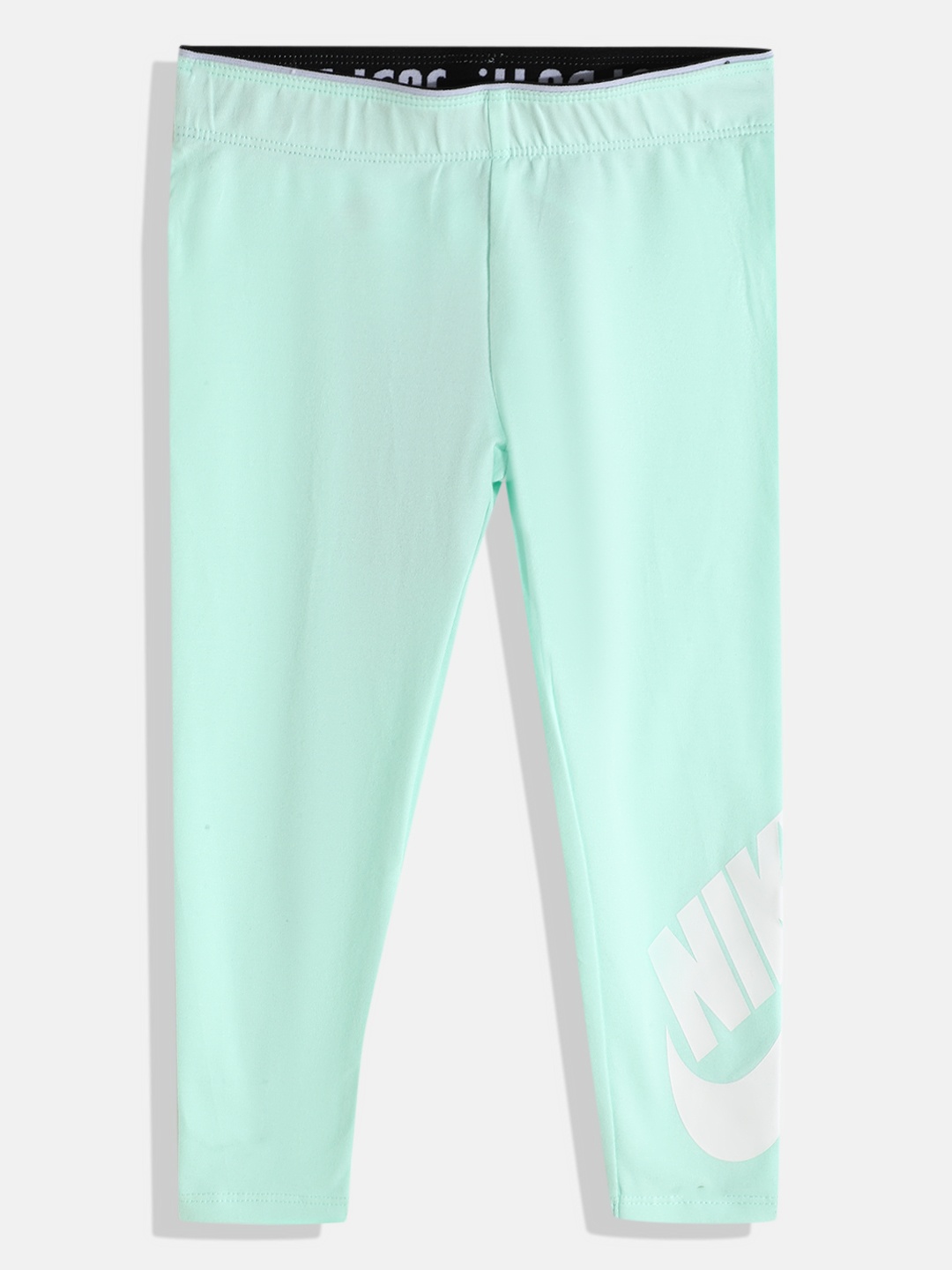 

Nike Girls Green Brand Logo Printed High-Rise Capri Tights