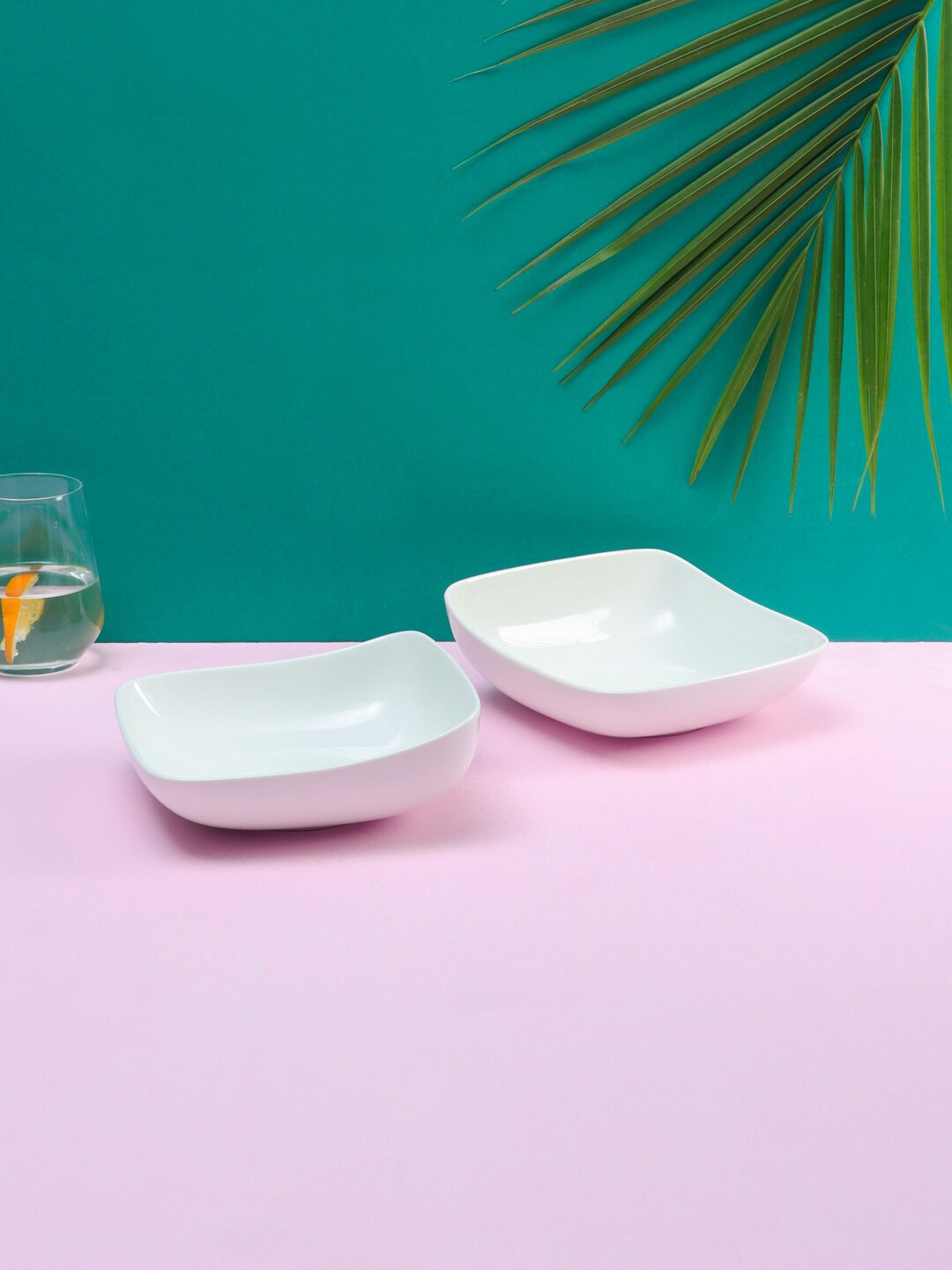 

SHAY White 2 Pieces Porcelain Glossy Medium Serving Bowls